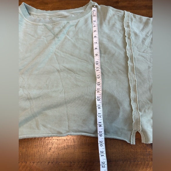 AMERICAN EAGLE Women’s Oversized Big Hug Reverse Sweatshirt Green Cotton Size S - Picture 7 of 7